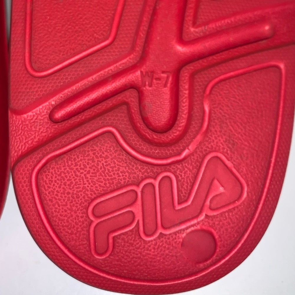 Fila Vibrant Red Slide Sandals - Picture 5 of 7